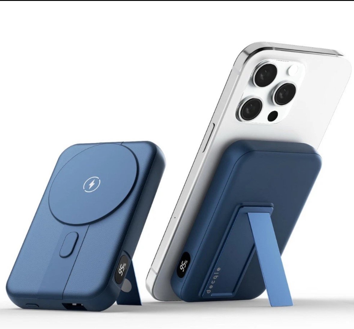 Magnetic Wireless Power Bank Foldable Stand iPhone By Decqle 10000mAh FastCharge